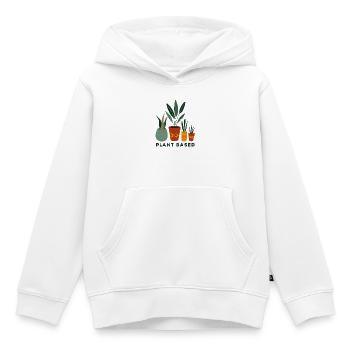 Plant Based Friends Pots - Kids Premium Organic Hoodie - white - Front - AI Model Kid Female (0cm)