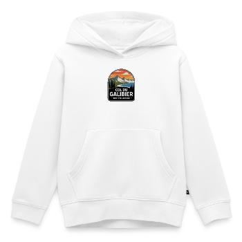 Col du Galibier Radsport-Panel - Kinder Premium Organic Hoodie - Weiß - Vorne - AI Model Kid Female (0cm)