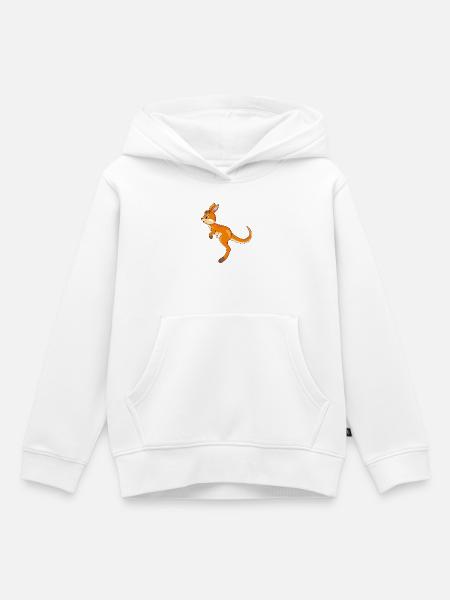 Hüpfendes süßes Känguru - Kinder Premium Organic Hoodie - Weiß
