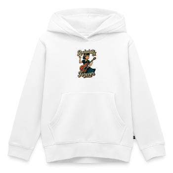 Rockabilly Forever E-Gitarre Frau 50er Geschenk - Kinder Premium Organic Hoodie - Weiß - Vorne - AI Model Kid Female (0cm)