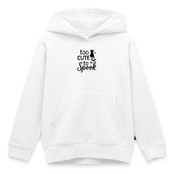 Süßer Halloween-Spuk mit Katze und Fledermäusen - Kinder Premium Organic Hoodie - Weiß - Vorne - AI Model Kid Female (0cm)
