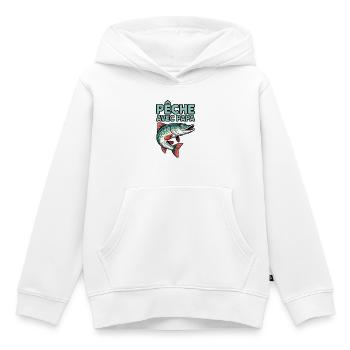 Fish caught with dad - Kids Premium Organic Hoodie - white - Front - AI Model Kid Female (0cm)