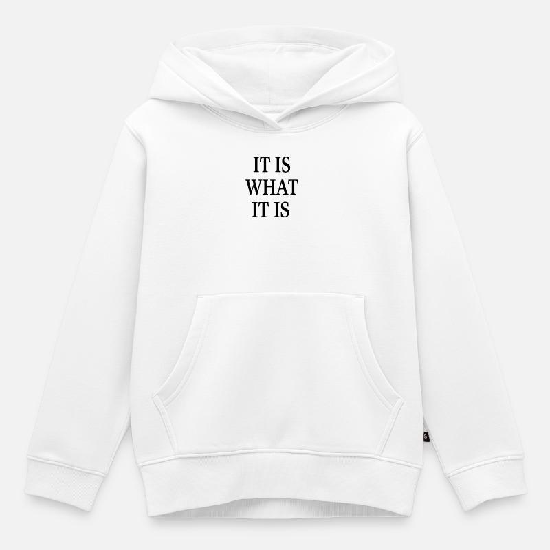 C’EST CE QUE C’EST - Sweat Premium à capuche enfant bio - blanc