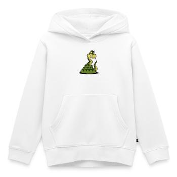 Lächelnde grüne Schlange - Kinder Premium Organic Hoodie - Weiß - Vorne - AI Model Kid Female (0cm)