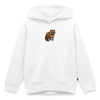 Waschbär Zeichnung - Kinder Premium Organic Hoodie - Weiß - Vorne - AI Model Kid Female (0cm)