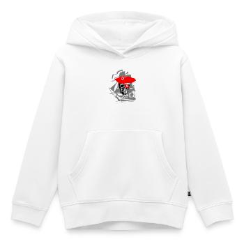 Pirate - Sweat Premium à capuche enfant bio - blanc - Devant - AI Model Kid Female (0cm)