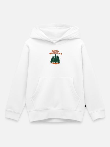 Winter Wonderland Retro - Kinder Premium Organic Hoodie - Weiß