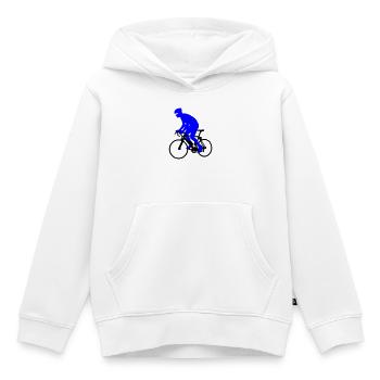 Coureur - Sweat Premium à capuche enfant bio - blanc - Devant - AI Model Kid Female (0cm)