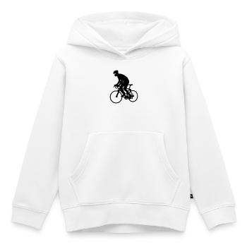 Coureur - Sweat Premium à capuche enfant bio - blanc - Devant - AI Model Kid Female (0cm)