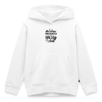 Hello School – School Child 2026 - First Day of School - Kids Premium Organic Hoodie - white - Front - AI Model Kid Female (0cm)