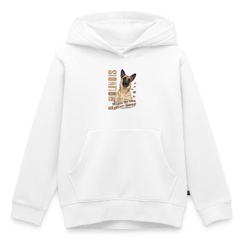 Belgischer Malinois High Drive Higher Goof - Kinder Premium Organic Hoodie - Weiß - Vorne - AI Model Kid Female (0cm)