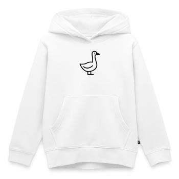 Gans - Kinder Premium Organic Hoodie - Weiß - Vorne - AI Model Kid Female (0cm)
