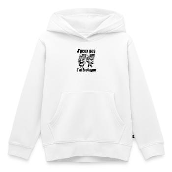 Bretagne, je suis Breton, vive la bretagne - Sweat Premium à capuche enfant bio - blanc - Devant - AI Model Kid Female (0cm)