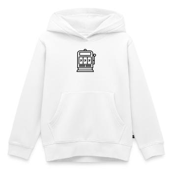 Casino-Spielautomat - Kinder Premium Organic Hoodie - Weiß - Vorne - AI Model Kid Female (0cm)