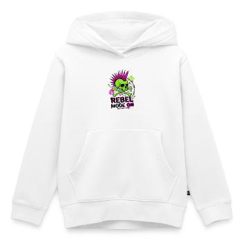 Rebel Mode On - Kids Premium Organic Hoodie - white - Front - AI Model Kid Female (0cm)