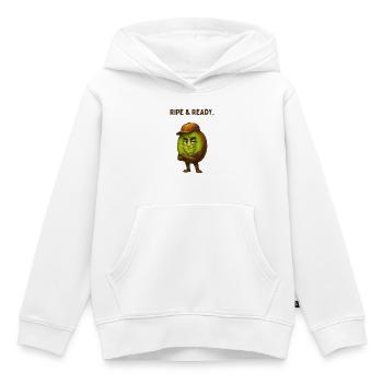 Héros néo-zélandais : mature et prêt - Sweat Premium à capuche enfant bio - blanc - Devant - AI Model Kid Female (0cm)