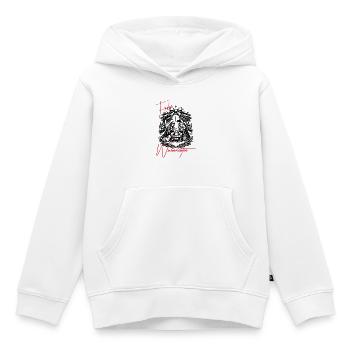 Crèche - Sweat Premium à capuche enfant bio - blanc - Devant - AI Model Kid Female (0cm)