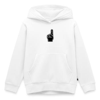 #1 Fan - Kinder Premium Organic Hoodie - Weiß - Vorne - AI Model Kid Female (0cm)