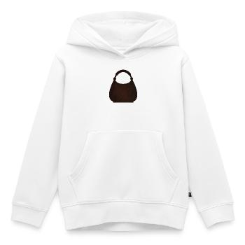 Brown Leather Bag Texture - Kids Premium Organic Hoodie - white - Front - AI Model Kid Female (0cm)