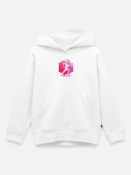 Modernes Running Artwork - Kinder Premium Organic Hoodie - Weiß