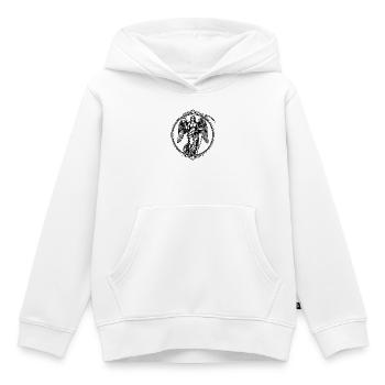 Geflügelter Engel mit Schädel und Sense - Kinder Premium Organic Hoodie - Weiß - Vorne - AI Model Kid Female (0cm)