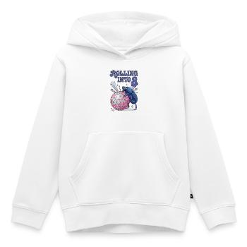 Rolling Into 8 Disco-Mistkäfer - Sweat Premium à capuche enfant bio - blanc - Devant - AI Model Kid Female (0cm)
