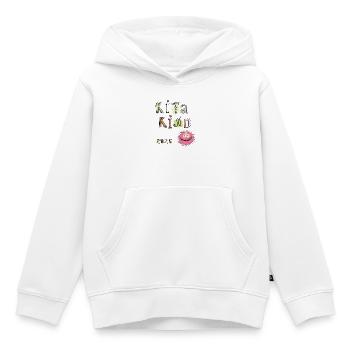 Kita Kind 2026 - Sweat Premium à capuche enfant bio - blanc - Devant - AI Model Kid Female (0cm)