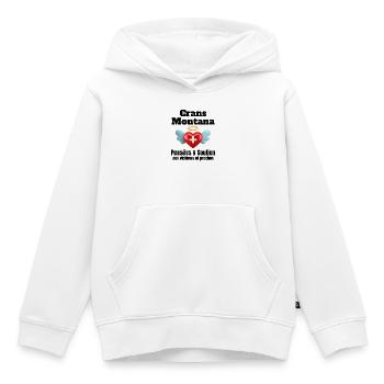 Schweiz, ich bin Schweizerin, Crans-Montana - Kinder Premium Organic Hoodie - Weiß - Vorne - AI Model Kid Female (0cm)