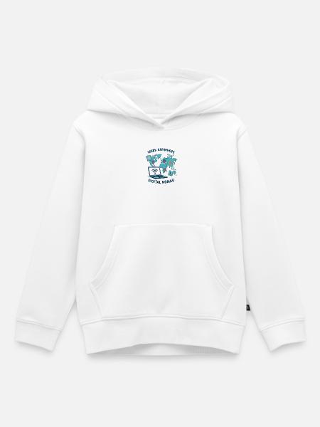 Telearbeit – Telearbeit – Voll-Fernarbeit - Kinder Premium Organic Hoodie - Weiß