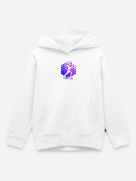 Modernes Running Artwork - Kinder Premium Organic Hoodie - Weiß