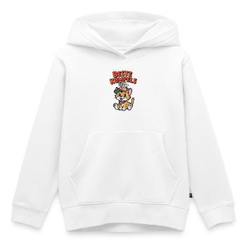 Süße Katze und Maus als beste Freunde - Kinder Premium Organic Hoodie - Weiß - Vorne - AI Model Kid Female (0cm)