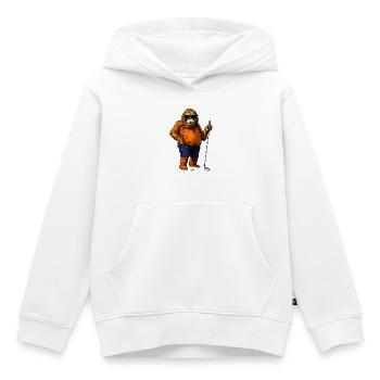 Affe Golfspieler - Kinder Premium Organic Hoodie - Weiß - Vorne - AI Model Kid Female (0cm)