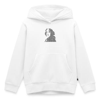 Oscar Wilde Geometrisches Porträt - Kinder Premium Organic Hoodie - Weiß - Vorne - AI Model Kid Female (0cm)