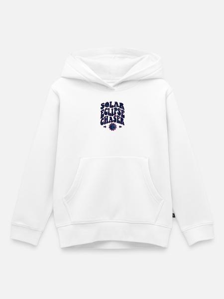 Solar eclipse chaser - Kinder Premium Organic Hoodie - Weiß