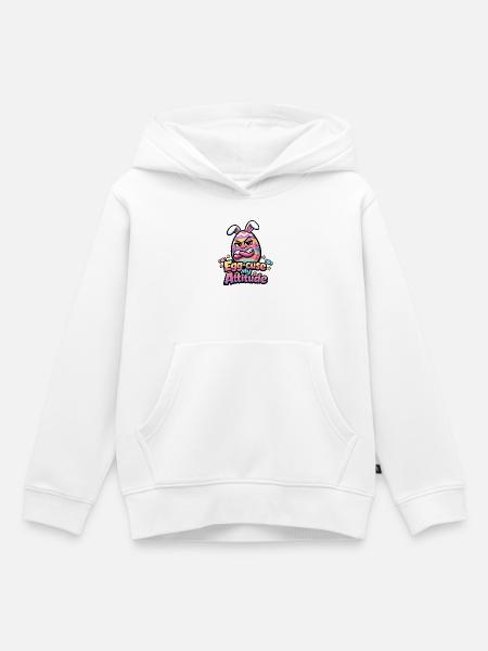 Egg-Cuse My Attitude Ostern - Kinder Premium Organic Hoodie - Weiß
