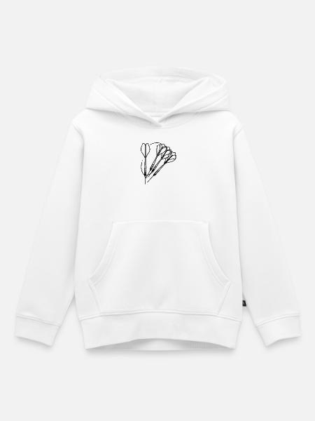 Dartpfeile - Kinder Premium Organic Hoodie - Weiß