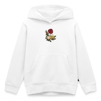 Honey Bee Dreaming Among Roses - Kids Premium Organic Hoodie - white - Front - AI Model Kid Female (0cm)