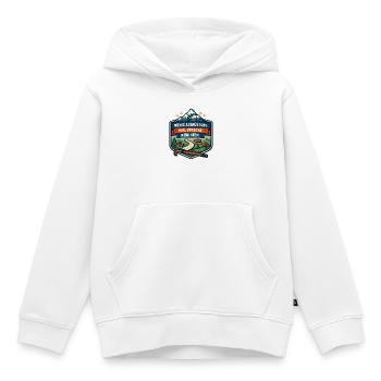 Wenig Ausrüstung Viel Strecke - Kinder Premium Organic Hoodie - Weiß - Vorne - AI Model Kid Female (0cm)