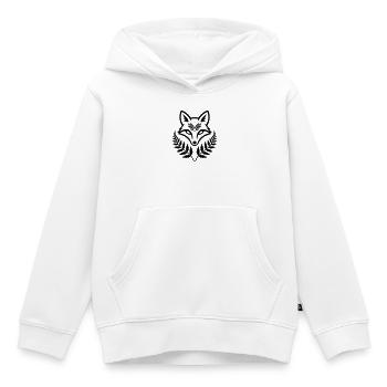 Fuchs Kopf Farn Blätter Wappen - Kinder Premium Organic Hoodie - Weiß - Vorne - AI Model Kid Female (0cm)