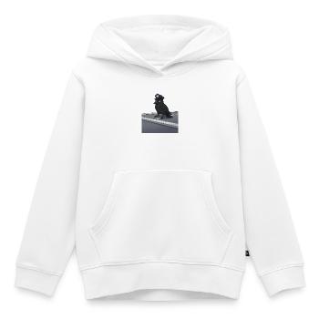 Rabe als Polizeibeamter auf Straße - Kinder Premium Organic Hoodie - Weiß - Vorne - AI Model Kid Female (0cm)