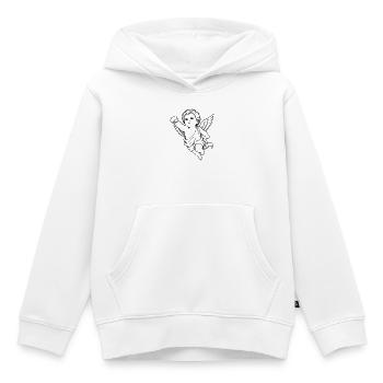 Motif du poing ange du chérubin volant - Sweat Premium à capuche enfant bio - blanc - Devant - AI Model Kid Female (0cm)