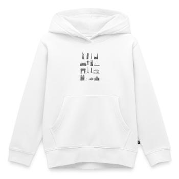 Around_The_World - Kinder Premium Organic Hoodie - Weiß - Vorne - AI Model Kid Female (0cm)