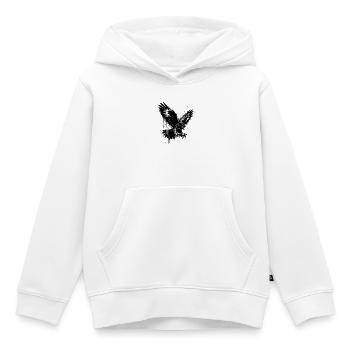 Adler splatter - Kinder Premium Organic Hoodie - Weiß - Vorne - AI Model Kid Female (0cm)