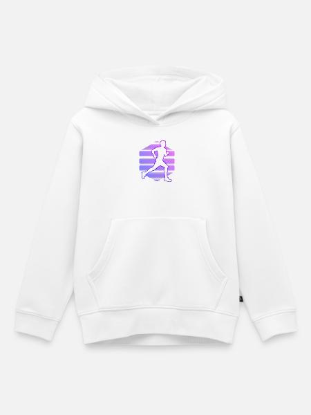 Geschenkidee für einen Running mit Running - Kinder Premium Organic Hoodie - Weiß