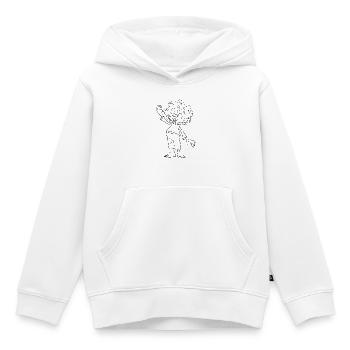 Pumuckl Outline Fröhlicher Pumuckl - Kinder Premium Organic Hoodie - Weiß - Vorne - AI Model Kid Female (0cm)