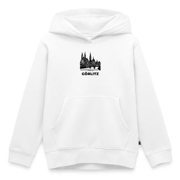 Görlitz Silhouette Wahrzeichen - Kinder Premium Organic Hoodie - Weiß - Vorne - AI Model Kid Female (0cm)