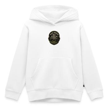 Les cheveux ne feraient que me ralentir - Barbe Barber Chauve - Sweat Premium à capuche enfant bio - blanc - Devant - AI Model Kid Female (0cm)