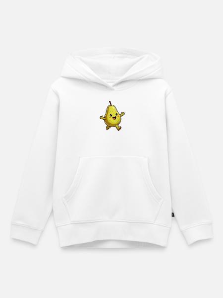 Gehende Birne - Kinder Premium Organic Hoodie - Weiß