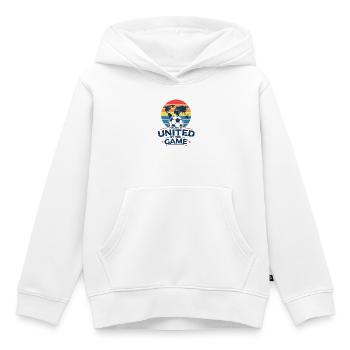 Vereint durch das Spiel - Kinder Premium Organic Hoodie - Weiß - Vorne - AI Model Kid Female (0cm)