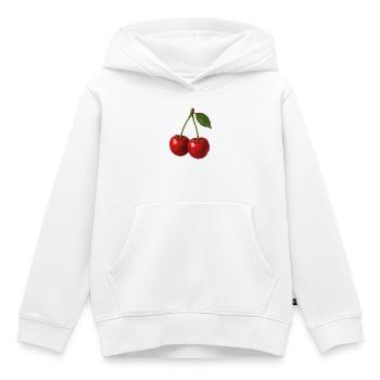 Cherries duo in vector style - Kids Premium Organic Hoodie - white - Front - AI Model Kid Female (0cm)